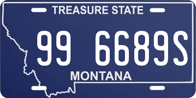 MT license plate 996689S