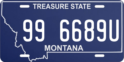 MT license plate 996689U