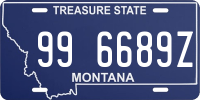 MT license plate 996689Z