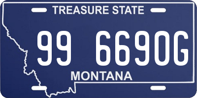 MT license plate 996690G