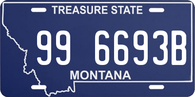 MT license plate 996693B
