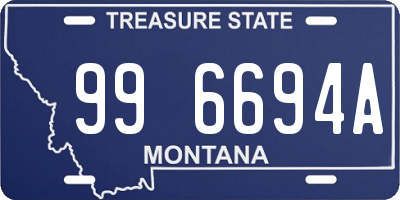 MT license plate 996694A