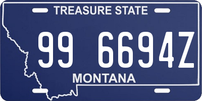 MT license plate 996694Z