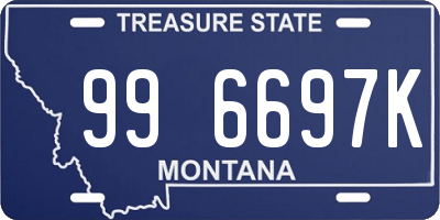 MT license plate 996697K