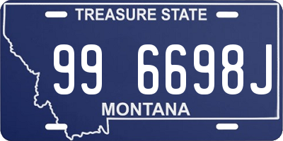 MT license plate 996698J