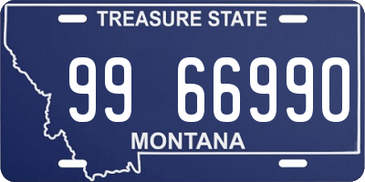 MT license plate 996699O