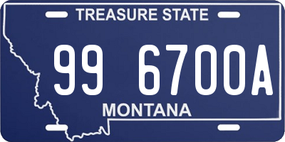 MT license plate 996700A