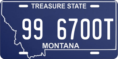 MT license plate 996700T