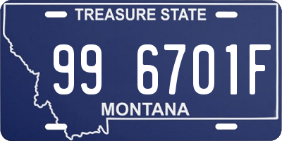 MT license plate 996701F