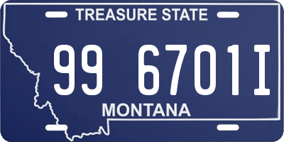 MT license plate 996701I