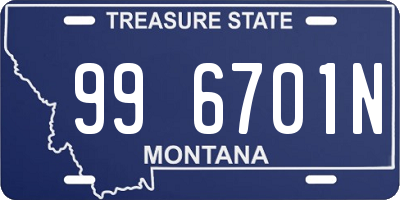 MT license plate 996701N