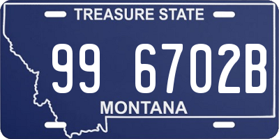 MT license plate 996702B