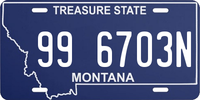 MT license plate 996703N