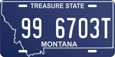 MT license plate 996703T