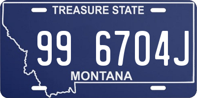 MT license plate 996704J