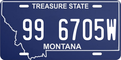 MT license plate 996705W