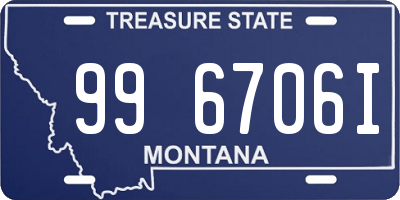 MT license plate 996706I