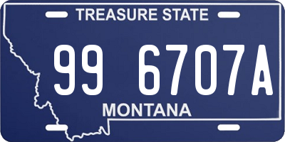 MT license plate 996707A