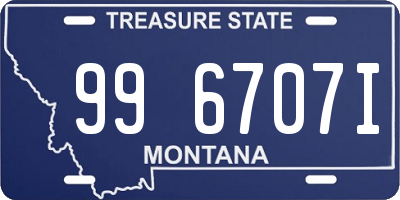 MT license plate 996707I