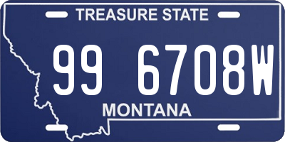 MT license plate 996708W