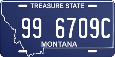 MT license plate 996709C