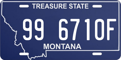 MT license plate 996710F