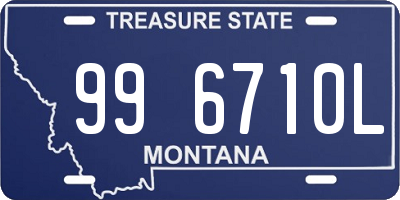 MT license plate 996710L