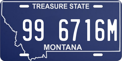 MT license plate 996716M