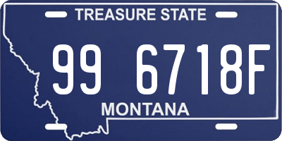 MT license plate 996718F