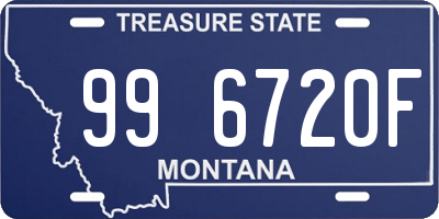 MT license plate 996720F