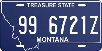 MT license plate 996721Z