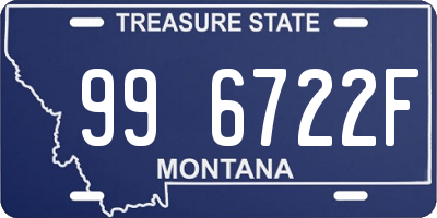 MT license plate 996722F