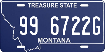 MT license plate 996722G