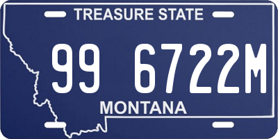 MT license plate 996722M