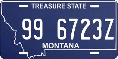 MT license plate 996723Z