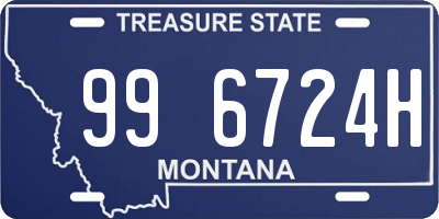 MT license plate 996724H