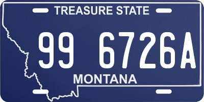 MT license plate 996726A