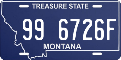 MT license plate 996726F