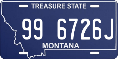 MT license plate 996726J