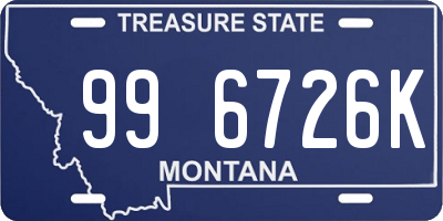 MT license plate 996726K