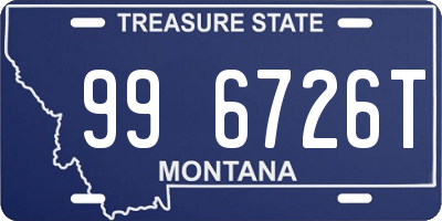 MT license plate 996726T