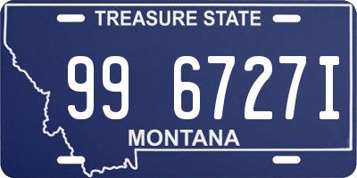 MT license plate 996727I