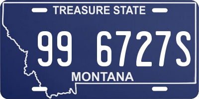 MT license plate 996727S