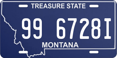 MT license plate 996728I