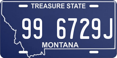 MT license plate 996729J