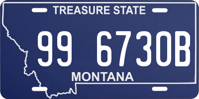 MT license plate 996730B