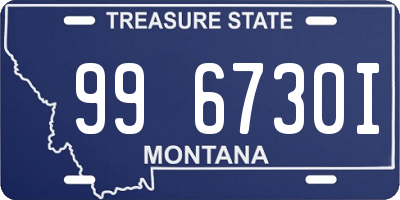 MT license plate 996730I