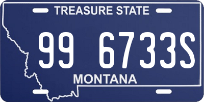 MT license plate 996733S