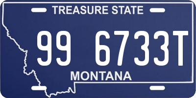 MT license plate 996733T