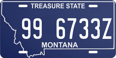 MT license plate 996733Z